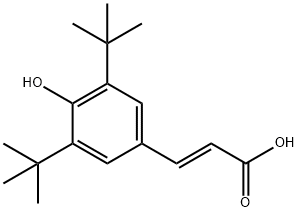 2-Propenoic acid, 3-[3,5-bis(1,1-dimethylethyl)-4-hydroxyphenyl]-, (2E)- Structure