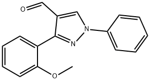 3-(2-甲氧基苯基)-1-苯基-1H-吡唑-4-甲醛,956262-41-2,结构式