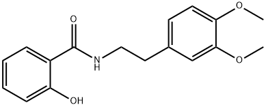 Benzamide, N-[2-(3,4-dimethoxyphenyl)ethyl]-2-hydroxy- Struktur