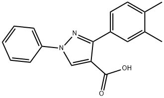 1H-Pyrazole-4-carboxylic acid, 3-(3,4-dimethylphenyl)-1-phenyl- Structure