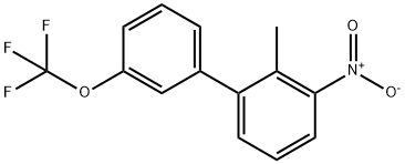 1,1'-Biphenyl, 2-methyl-3-nitro-3'-(trifluoromethoxy)- 化学構造式