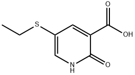 3-Pyridinecarboxylic acid, 5-(ethylthio)-1,2- dihydro-2-oxo 结构式