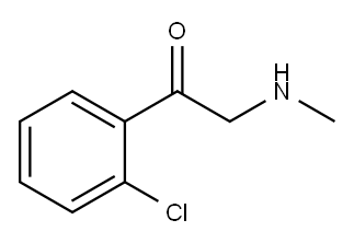 Ethanone, 1-(2-chlorophenyl)-2-(methylamino)- Structure