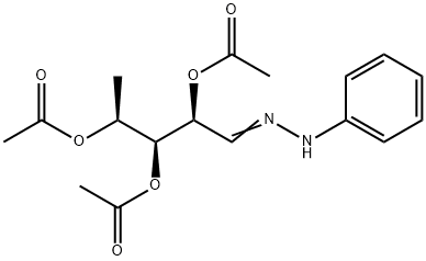 5-Deoxy-2,3,4-O-triacetyl-L-arabinose phenylhydrazone Struktur