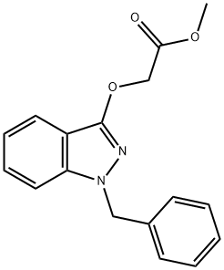 Acetic acid, 2-[[1-(phenylmethyl)-1H-indazol-3-yl]oxy]-, methyl ester 结构式