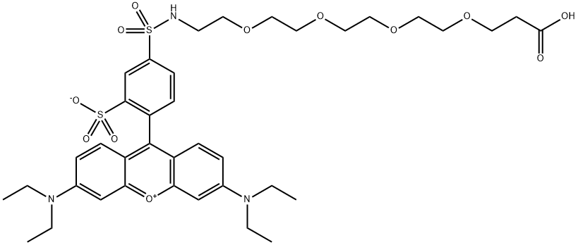 Lissamine Rhodamine B sulfonamide-dPEG4-acid(Inner Salt) Structure
