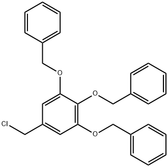 Benzene, 5-(chloromethyl)-1,2,3-tris(phenylmethoxy)- Struktur