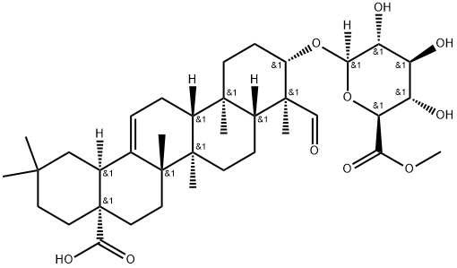 丝石竹皂苷元3-O-Β-D-葡萄糖醛酸甲酯, 96553-02-5, 结构式