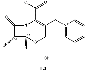7(R)-amino-3-(1-pyridiniomethyl)-3-cephem-4-carboxylic acid chloride monohydrochloride Struktur