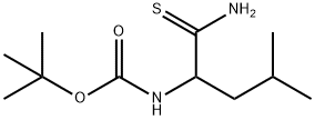 Carbamic acid, [1-(aminothioxomethyl)-3-methylbutyl]-, 1,1-dimethylethyl ester (9CI) Struktur