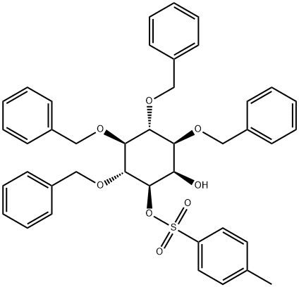 1,4,5,6-Tetra-O-benzyl-3-O-tosyl-myo-inositol Structure