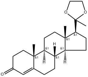 Progesterone Cyclic 20-(Ethylene Acetal) 结构式