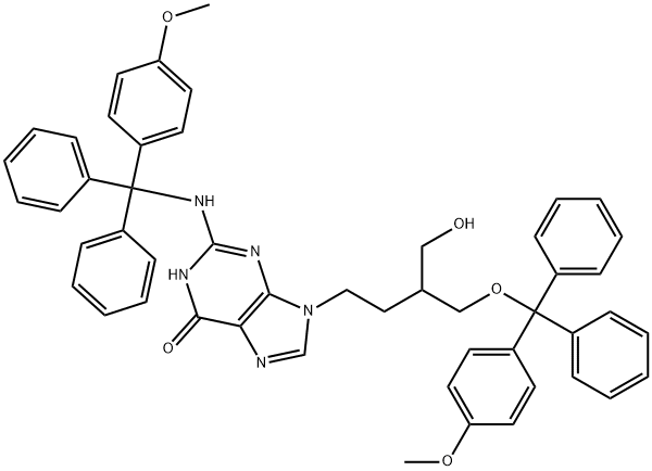 6H-Purin-6-one, 1,9-dihydro-9-[4-hydroxy-3-[[(4-methoxyphenyl)diphenylmethoxy]methyl]butyl]-2-[[(4-methoxyphenyl)diphenylmethyl]amino]-