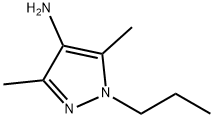 3,5-ジメチル-1-プロピル-1H-ピラゾール-4-アミン 化学構造式