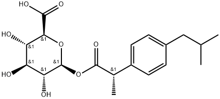 (S)-Ibuprofen-acyl-beta-D-glucuronide Structure