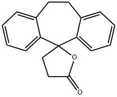 Spiro[5H-dibenzo[a,d]cycloheptene-5,2'(5'H)-furan]-5'-one, 3',4',10,11-tetrahydro-,99082-15-2,结构式