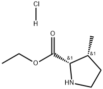 (2S,3R)-3-Methyl-pyrrolidine-2-carboxylic acid ethyl ester hydrochloride Structure