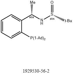 [S(R)]-N-[(1S)-1-[2-(Diadamantanphosphino)phenyl]ethyl]-2-methyl-2-propanesulfinamide Structure