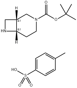 cis-3,7-Diaza-bicyclo[4.2.0]octane-3-carboxylic acid tert-butyl ester Tosylate Structure