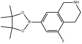 5-氟-7-(4,4,5,5-四甲基-[1,3,2]二氧杂硼硼烷-2-基)-1,2,3,4-四氢异喹啉 结构式