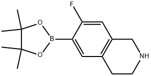7-氟-6-(4,4,5,5-四甲基-[1,3,2]二氧杂硼硼烷-2-基)-1,2,3,4-四氢异喹啉 结构式