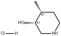 CIS-3-ヒドロキシ-4-メチルピペリジン塩酸塩 化学構造式