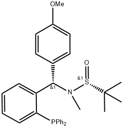 [S(R)]-N-[(S)-[2-(Diphenylphosphino)phenyl](4-methoxyphenyl)methyl]-N,2-dimethyl-2-propanesulfinamide,2565792-78-9,结构式