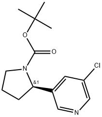 (S)-2-(5-Chloro-pyridin-3-yl)-pyrrolidine-1-carboxylic acid tert-butyl ester Structure