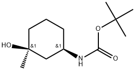 反式(3-羟基-3-甲基-环己基)-氨基甲酸叔丁酯,,结构式