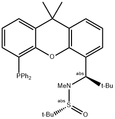 [S(R)]-N-[(R)-(2-(1-tert-Butylmethyl)][5-(diphenylphosphino)-9,9-dimethyl-9H-xanthen-4-yl]methyl]-N,2-dimethyl-2-propanesulfinamide|[S(R)]-N-[(R)-[2-(1-叔丁基甲基)][5-(二苯基膦)-9,9-二甲基-9H-氧杂蒽]甲基]-N-甲基-2-叔丁基亚磺酰胺