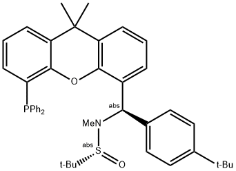 [S(R)]-N-[(R)-[4-(1,1-Dimethylethyl)phenyl][5-(diphenylphosphino)-9,9-dimethyl-9H-xanthen-4-yl]methyl]-N,2-dimethyl-2-propanesulfinamide Structure