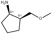 CIS-2-(メトキシメチル)シクロペンタンアミン 化学構造式