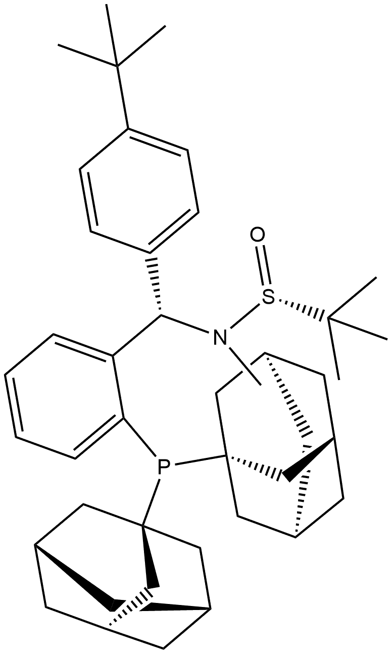 [S(R)]-N-[(S)-(4-叔丁基苯基)[2-(二金刚烷基膦)苯基]甲基]-N-甲基-2-叔丁基亚磺酰胺 结构式