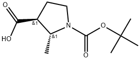 trans-1-Boc-2-methyl-pyrrolidine-3-carboxylic acid Structure