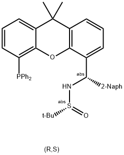 [S(R)]-N-[(S)-(2-萘基)[5-(二苯基膦)-9,9-二甲基-9H-氧杂蒽]甲基]-2-叔丁基亚磺酰胺, 2883734-87-8, 结构式