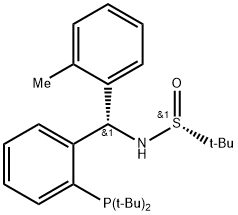 [S(R)]-N-[(S)-[2-(二叔丁基膦)(2-甲苯)]甲基]-2-叔丁基亚磺酰胺,,结构式