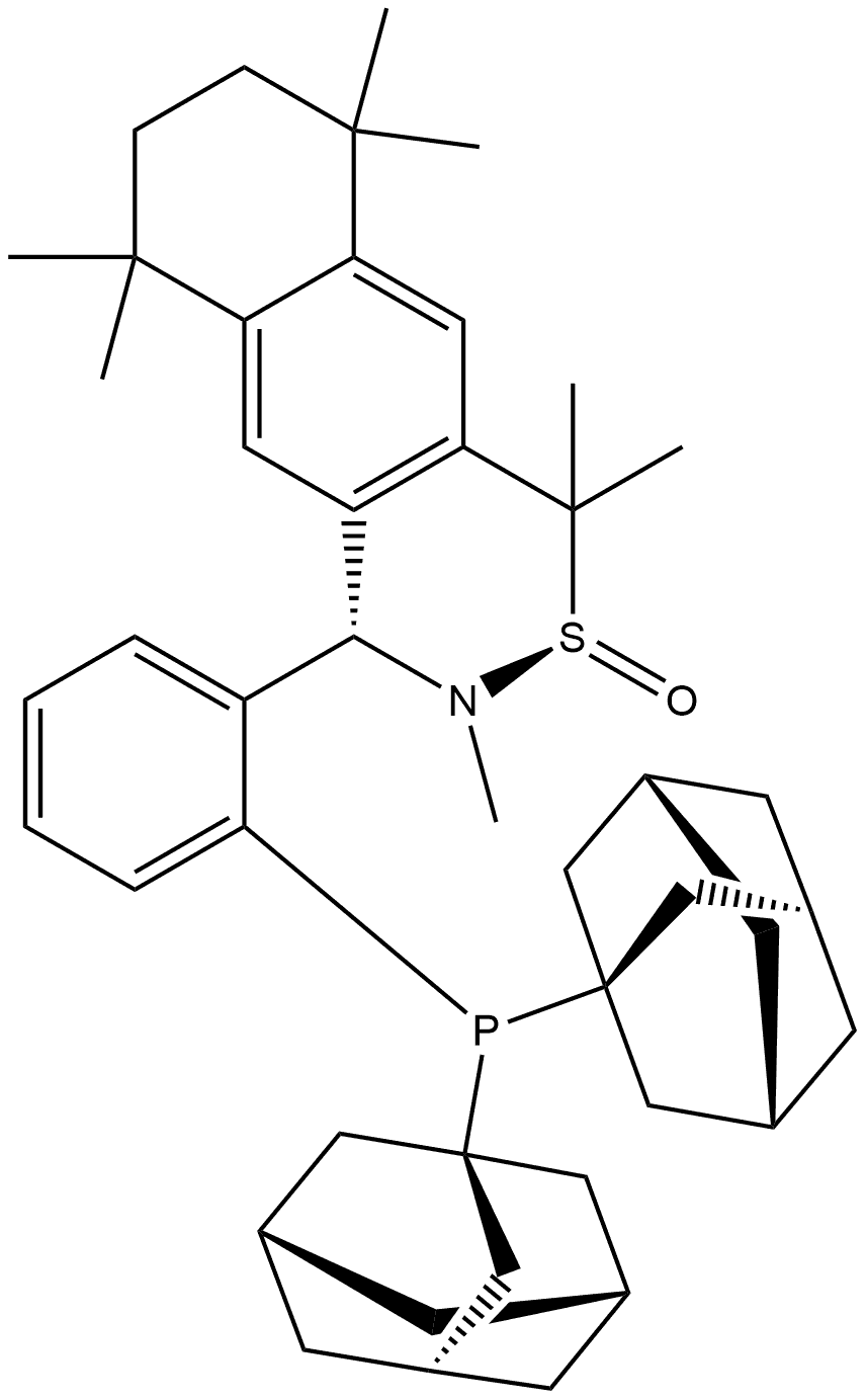 [S(R)]-N-((S)-(2-(Diadamantanphosphino)phenyl)(5,6,7,8-tetrahydro-5,5,8,8-tetramethyl-2-naphthalenyl)methyl]-N,2-dimethyl-2-propanesulfinamide