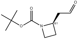 (R)-2-(2-氧代乙基)-氮杂环丁烷-1-甲酸叔丁酯,,结构式