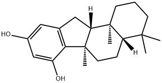 1H-Benzo[a]fluorene-7,9-diol, 2,3,4,4a,5,6,6a,11,11a,11b-decahydro-4,4,6a,11b-tetramethyl-, (4aS,6aR,11aR,11bS)- Struktur