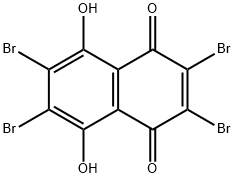 1,4-Naphthalenedione, 2,3,6,7-tetrabromo-5,8-dihydroxy- Structure