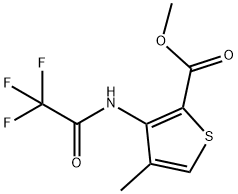 2-Thiophenecarboxylic acid, 4-methyl-3-[(2,2,2-trifluoroacetyl)amino]-, methyl ester 结构式