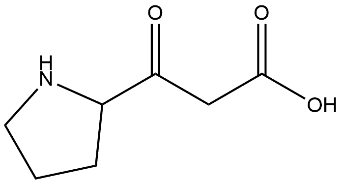 3-oxo-3-(pyrrolidin-2-yl)propanoic acid Struktur
