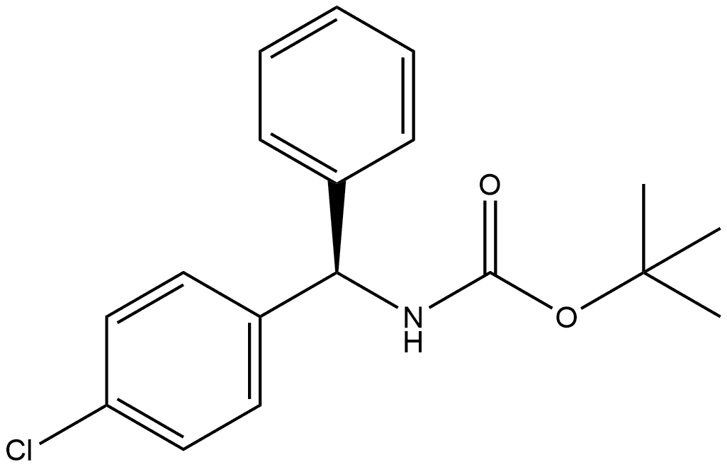 Carbamic acid, N-[(R)-(4-chlorophenyl)phenylmethyl]-, 1,1-dimethylethyl ester Structure