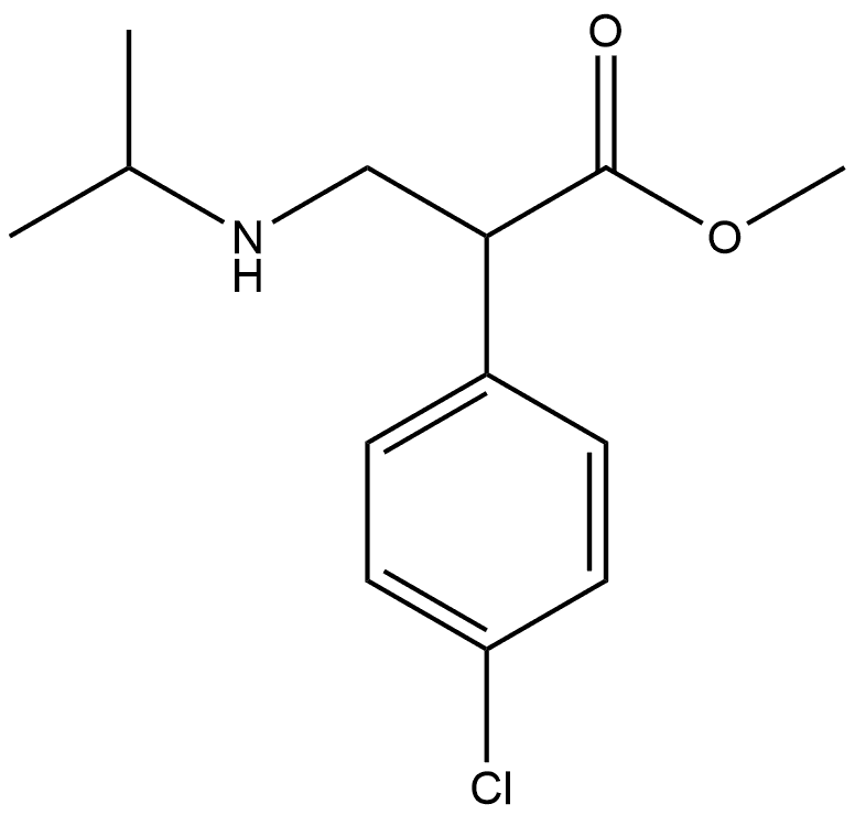 Benzeneacetic acid, 4-chloro-α-[[(1-methylethyl)amino]methyl]-, methyl ester