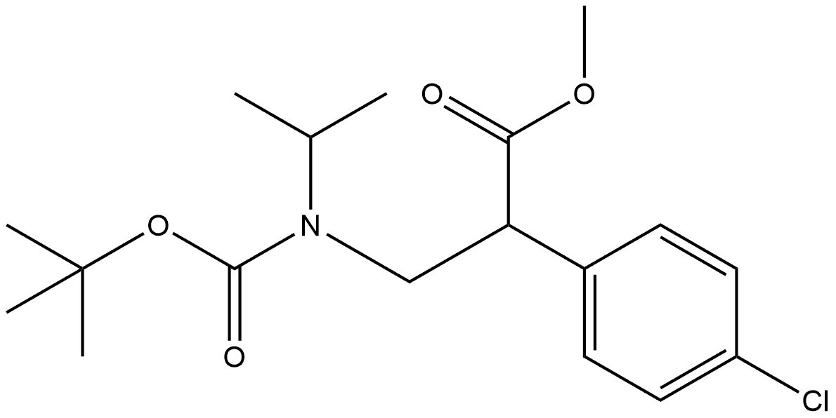 Benzeneacetic acid, 4-chloro-α-[[[(1,1-dimethylethoxy)carbonyl](1-methylethyl)amino]methyl]-, methyl ester