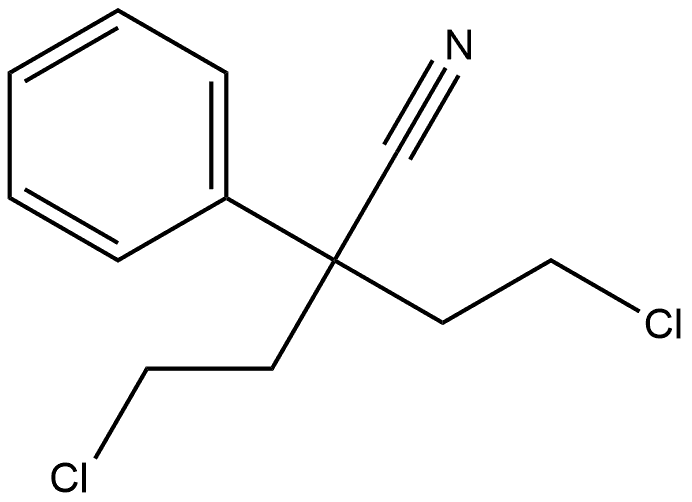 Benzeneacetonitrile, α,α-bis(2-chloroethyl)- Struktur