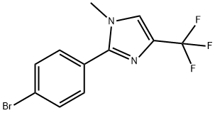 1H-Imidazole, 2-(4-bromophenyl)-1-methyl-4-(trifluoromethyl)- Struktur