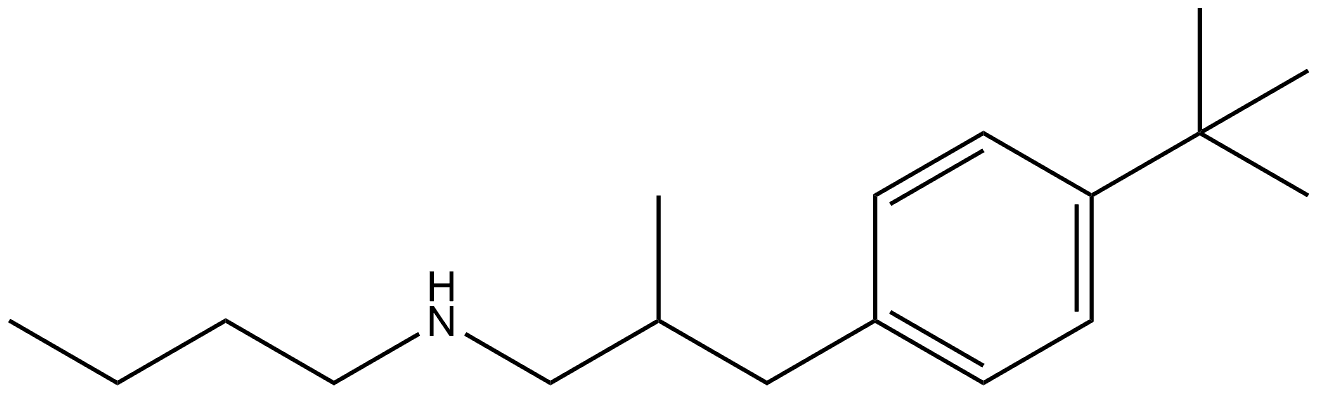 Benzenepropanamine, N-butyl-4-(1,1-dimethylethyl)-β-methyl- 结构式
