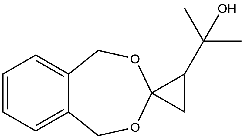 Spiro[2,4-benzodioxepin-3,1'-cyclopropane]-2'-methanol, 1,5-dihydro-α,α-dimethyl- Structure
