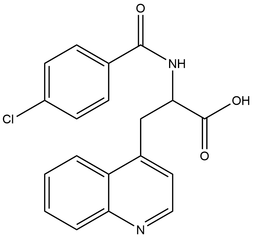 4-Quinolinepropanoic acid, α-[(4-chlorobenzoyl)amino]- Structure